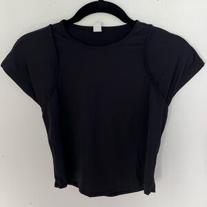 athletic cut out short sleeve top